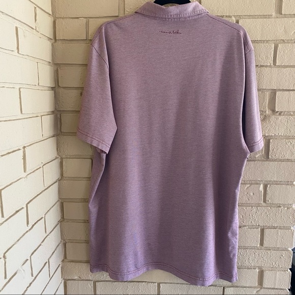 Travis Mathew Polo Shirt Mens XL Short Sleeve Collared Pima Cotton Golf Maroon - Picture 5 of 8